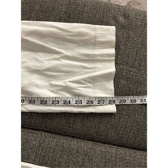 Theory White Linen Blend Straight Leg Pants Women's Size 2 Professional Timeless - Picture 11 of 11